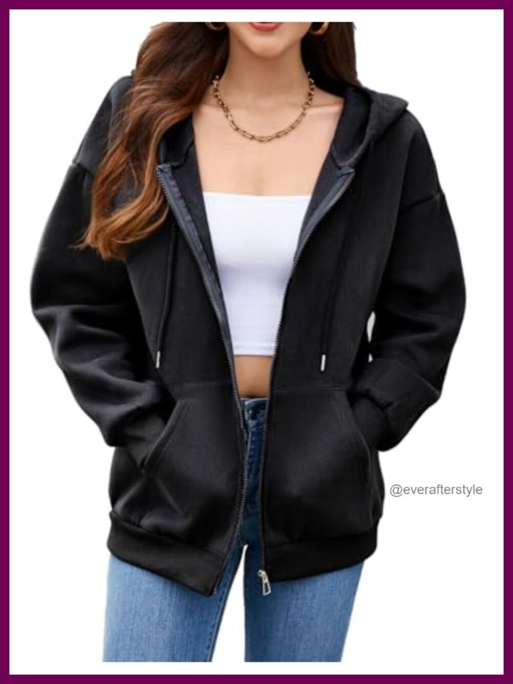 Oversized Zip Up Hoodie Womens Fleece Sweatshirt Winter Coat
